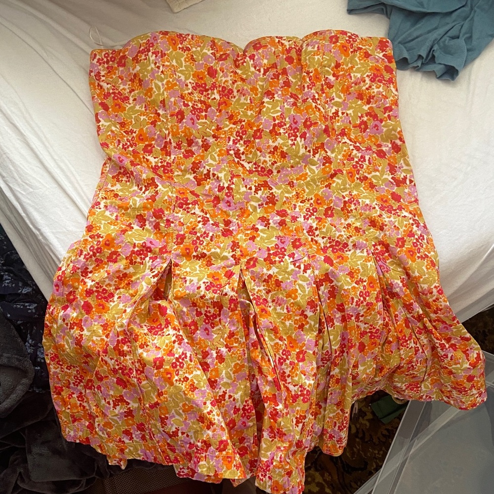 Free people floral mini dress size medium